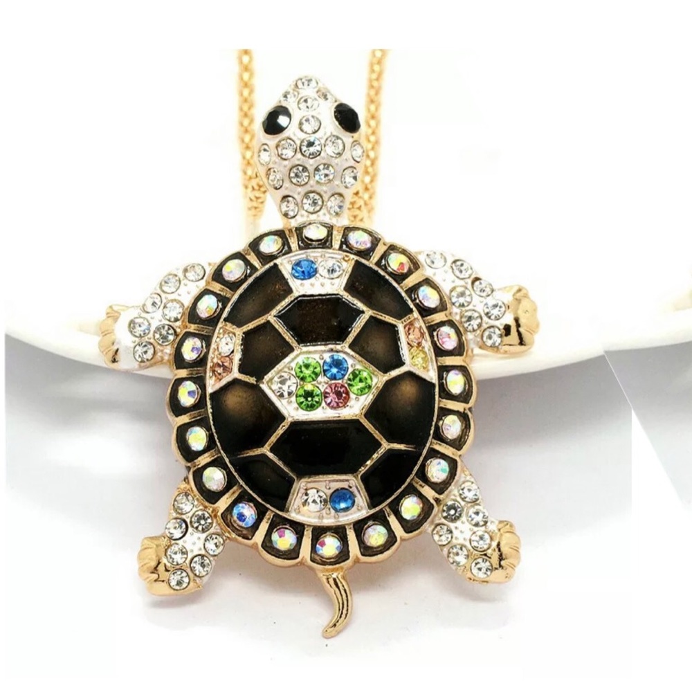 Black Turtle Necklace